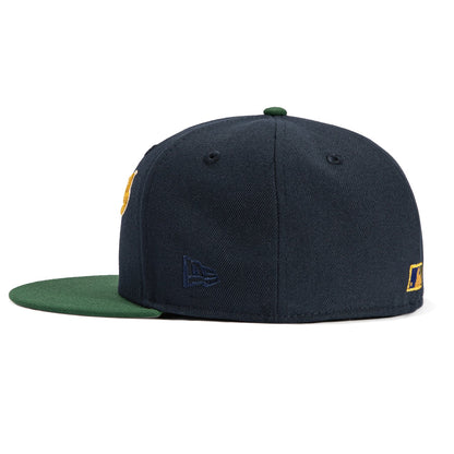 New Era 59Fifty New York Yankees 1996 World Series Patch Script Hat - Navy, Green, Metallic Gold