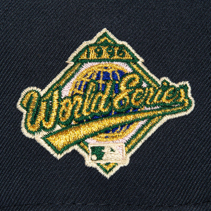 New Era 59Fifty New York Yankees 1996 World Series Patch Script Hat - Navy, Green, Metallic Gold