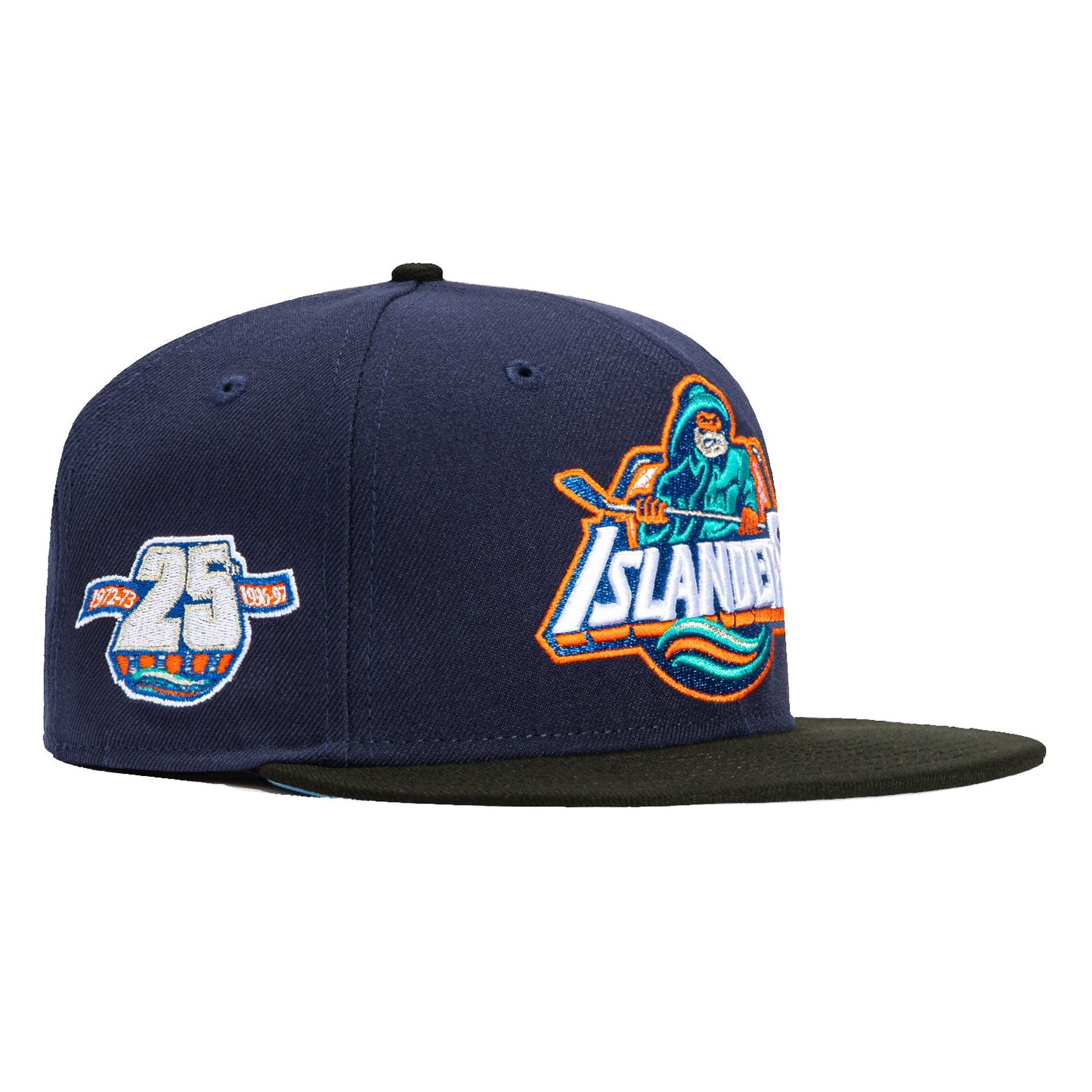 New Era 59Fifty New York Islanders 25th Anniversary Patch Hat - Light Navy, Black