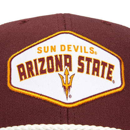 47 Brand Arizona State Sun Devils Ace Out Snapback Trucker Hat - Maroon, White
