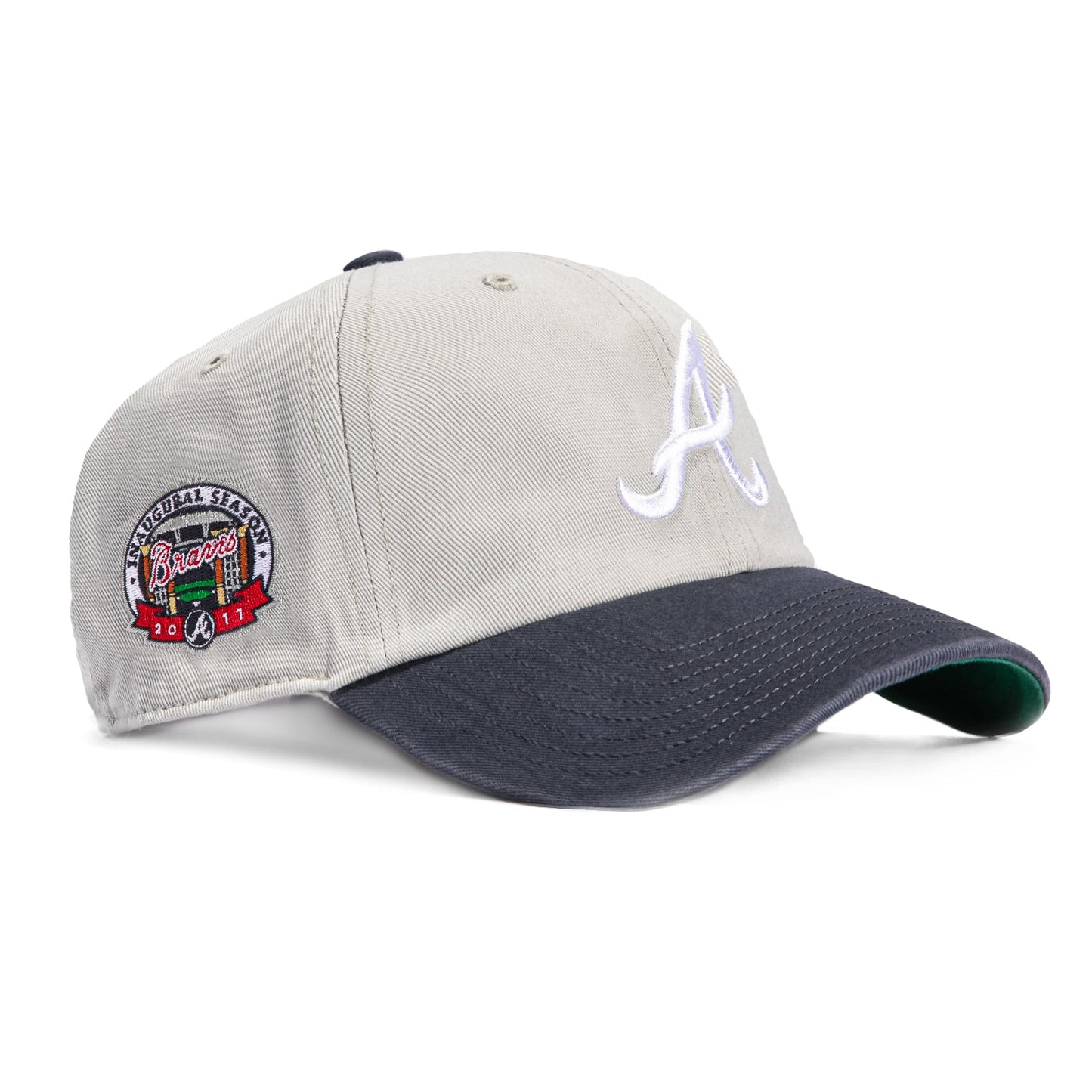 47 Brand Atlanta Braves Inaugural Patch Cleanup Adjustable Hat - Grey, Navy
