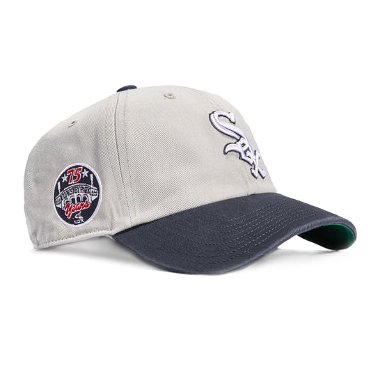 47 Brand Chicago White Sox 75th Anniversary Patch Cleanup Adjustable Hat - Grey, Navy
